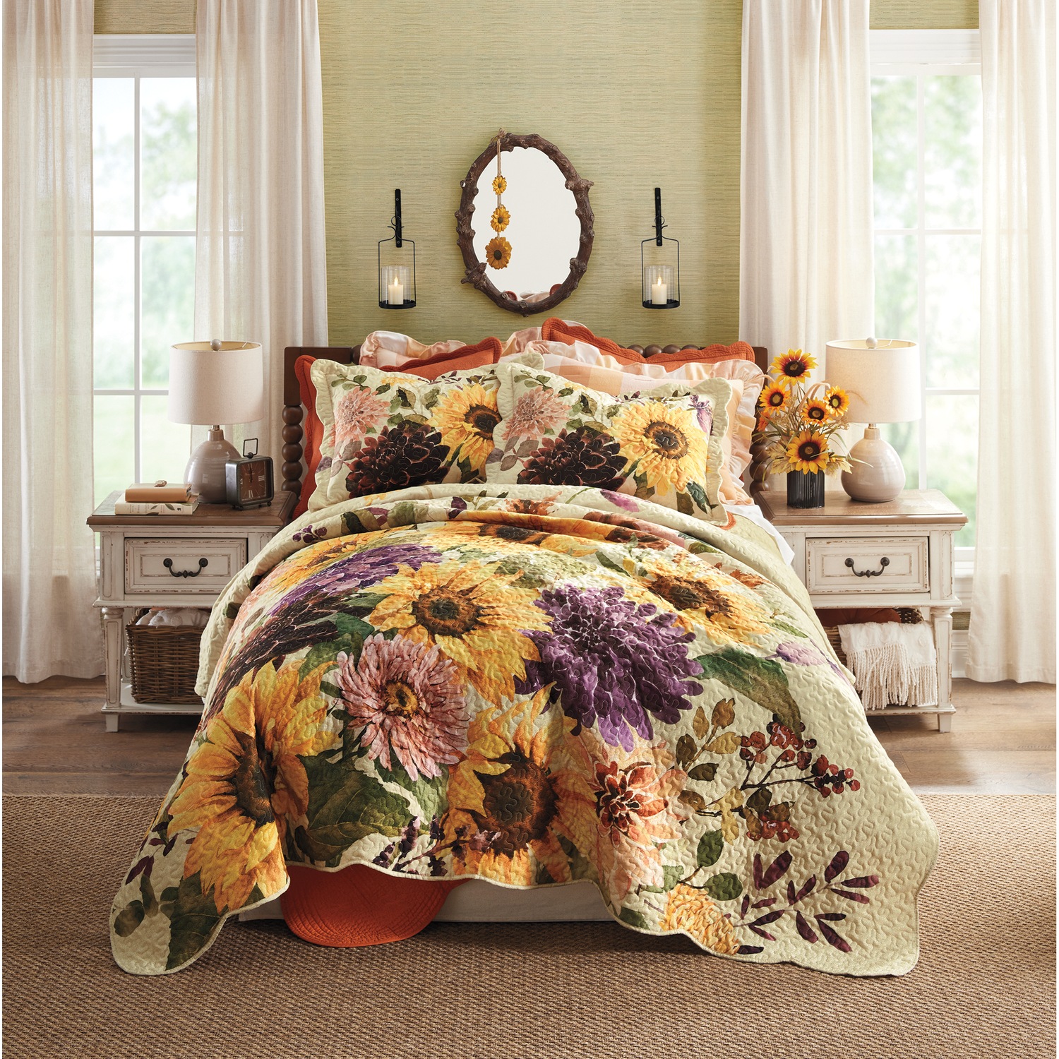 Mara Sunflower Oversized Quilt | Montgomery Ward