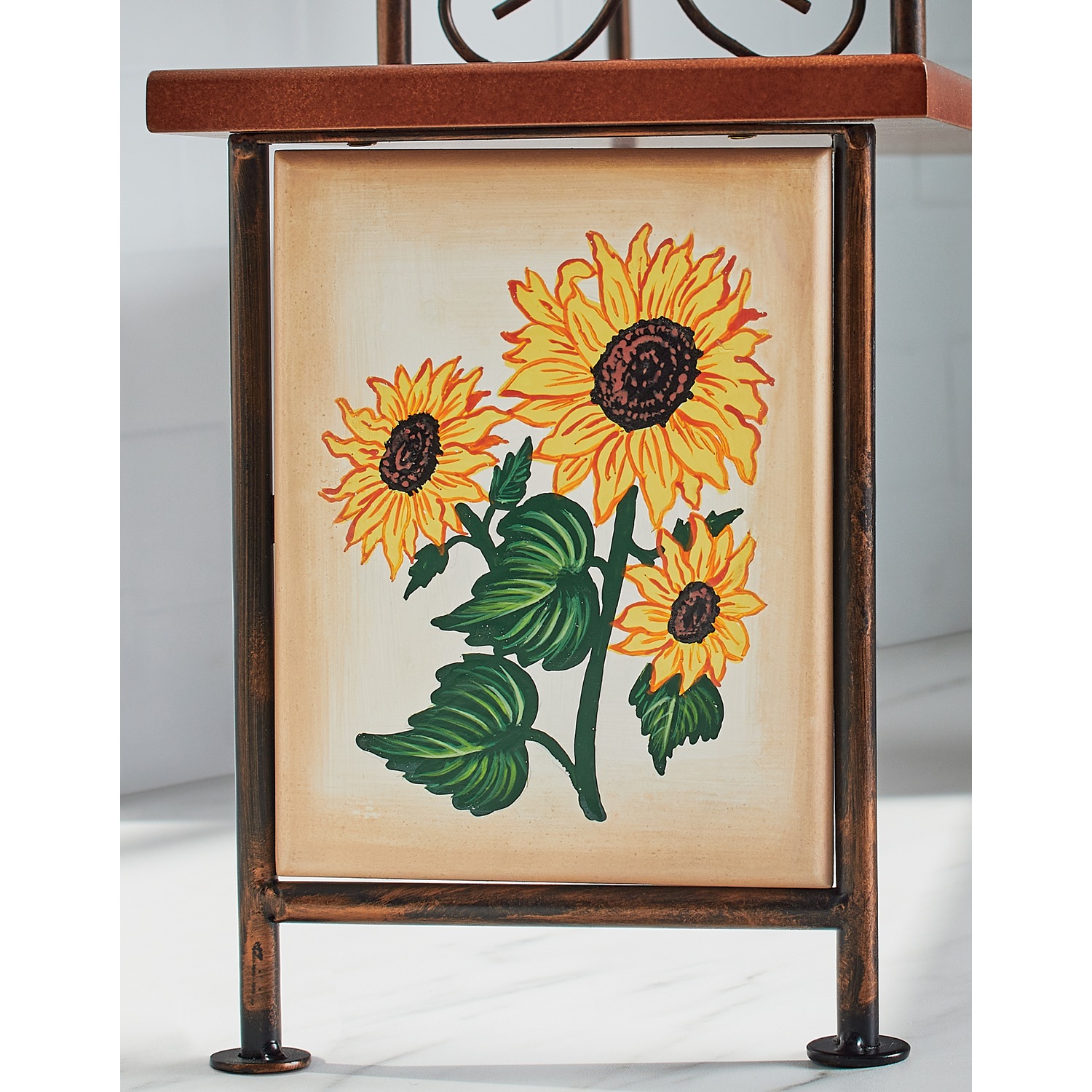 Scroll Sunflower OverTheSink Shelf Montgomery Ward