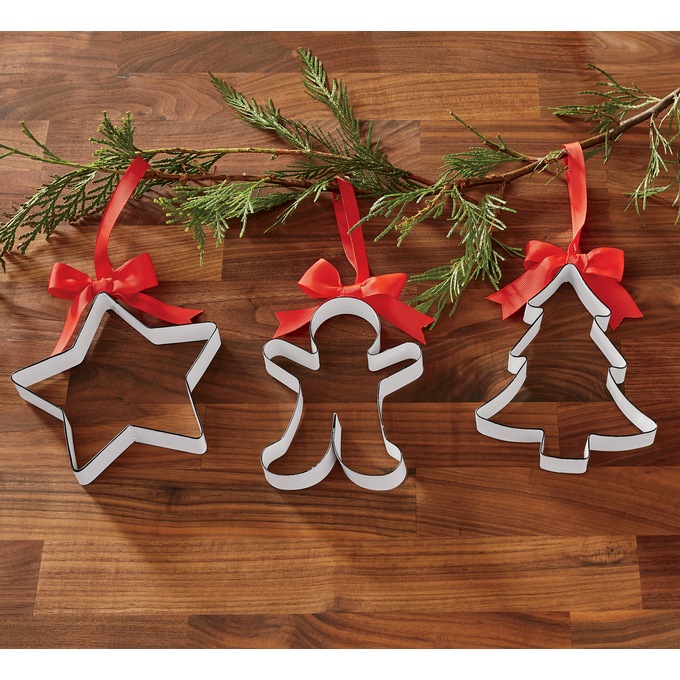 Set of 3 Cookie Cutter Ornaments, , large