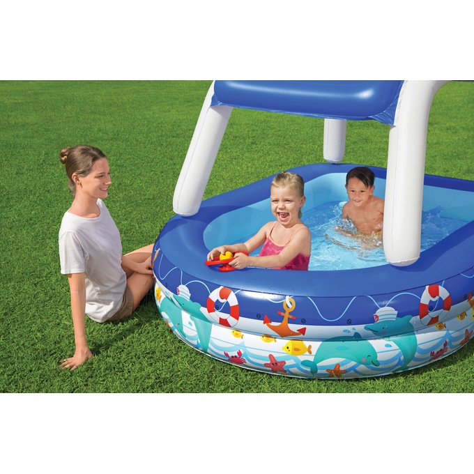 Bestway H2O-GO Sea Captain Pool with Sun Shade, , large