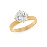 10K Gold Cubic Zirconia Ring, , large
