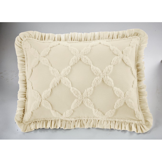 Angelica Ruffle Chenille Sham, , large