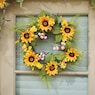 Outdoor Cheerful Sunflower Wreath, , large