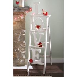 Ladder Shelf and Decorative Love Letters Art - Buy Both and Save, , large