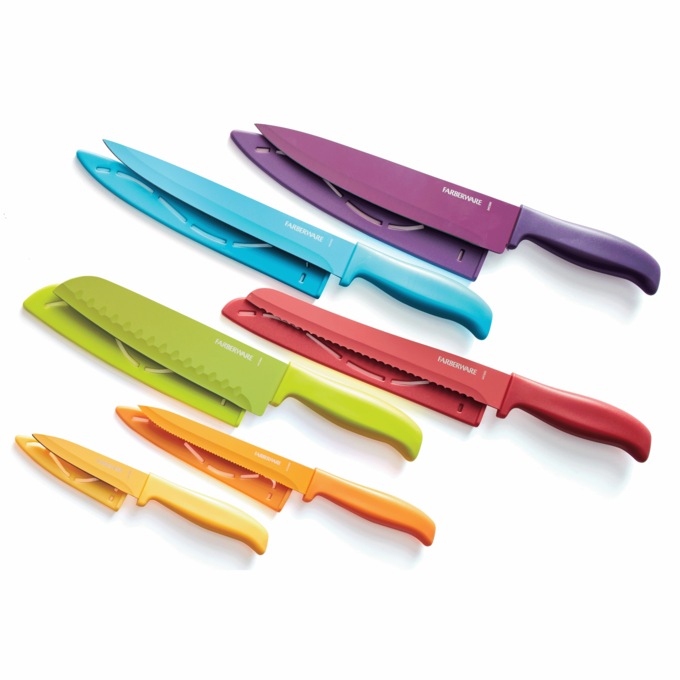 Farberware 12-Piece Colorful Knife Set, , large