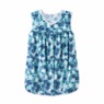 Easy-Care Button-Front Cobbler Apron, Blue Daisies, large