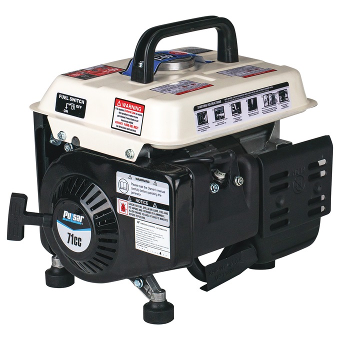 Pulsar 1200W/900W 2-Stroke Gas Generator, Black, large