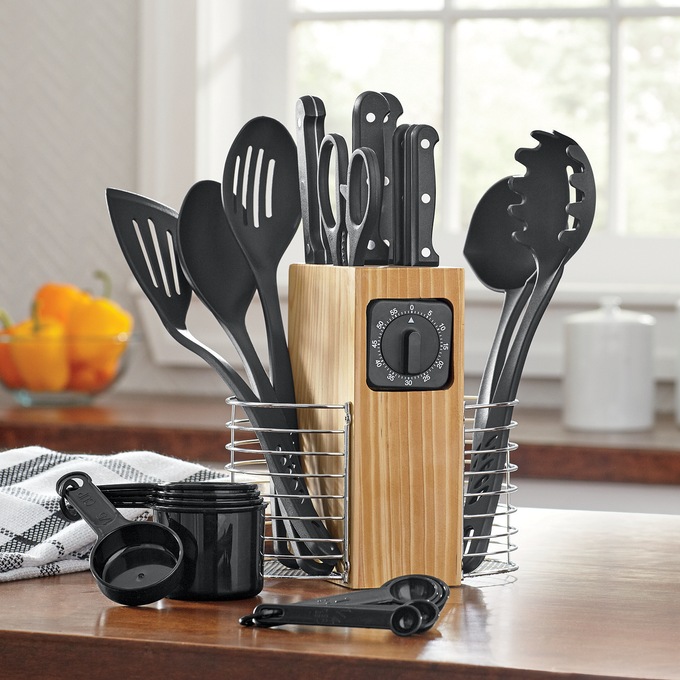 Rachael Ray Tools And Gadgets Kitchen Utensil Set, 6-piece, Black