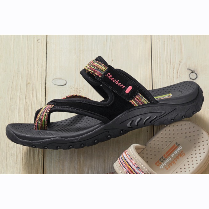 Skechers Reggae Toe Thong with Colorful Straps, , large