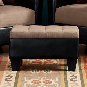 Troy Two Tone Storage Ottoman, , large
