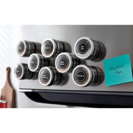 Set of 8 Magnetic Spice Containers, , large