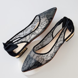 Midnight Velvet Lace Flat, , large