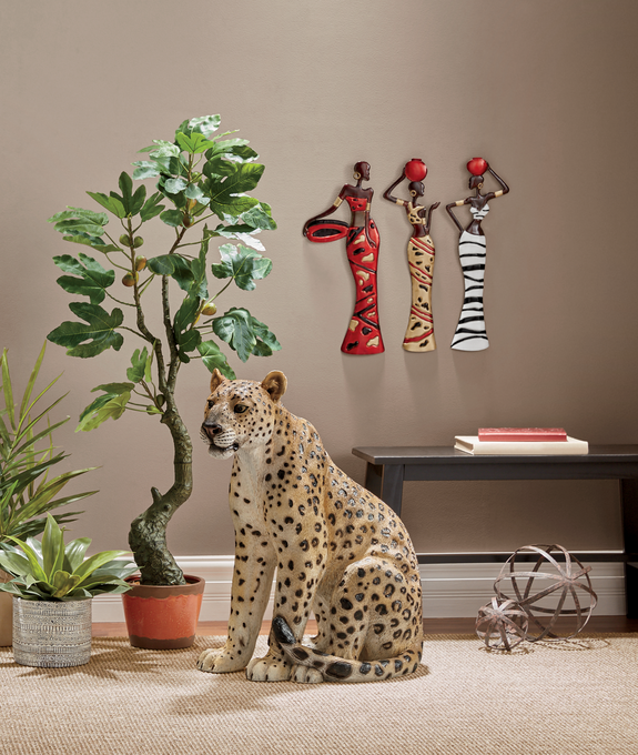 Metal African Lady Wall Art - Buy All 3 and Save, , large