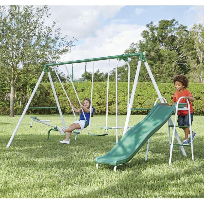 Backyard Metal Swing Set, , large