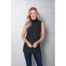 Sleeveless Mock Neck Top - Print, , large
