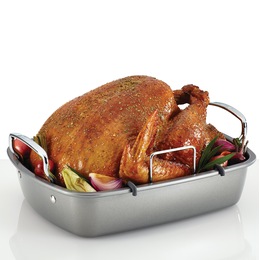 Circulon 17&quot; x 13&quot; Nonstick Roaster with Rack, , large
