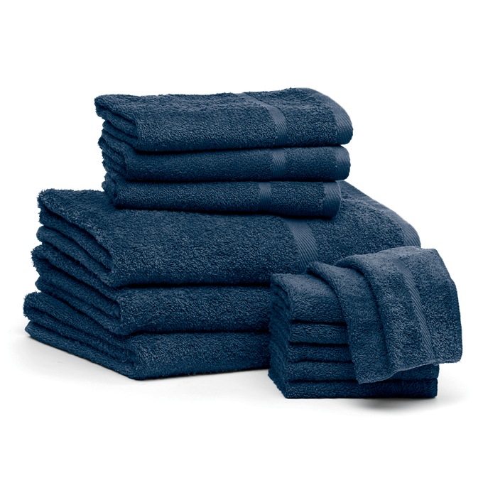 Serene Cotton Terry Bath Towel Set, 12 Pieces, , large