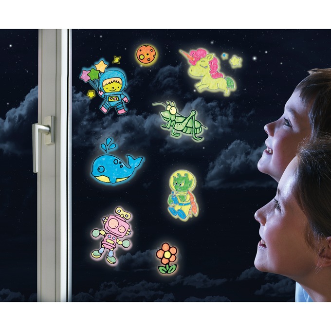 Glow-in-the-Dark Window Art, Multi, large