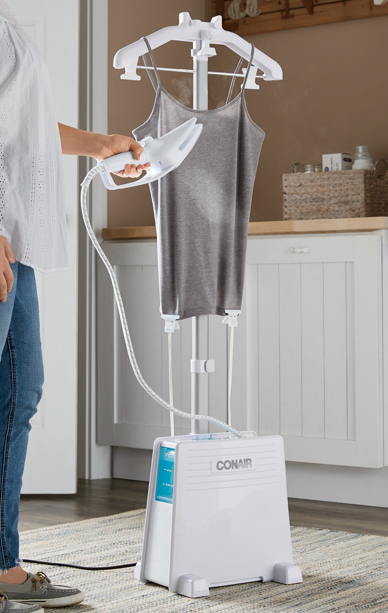 conair extreme steam upright fabric steamer with air cushion