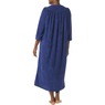 Snap-Front Long Terry Robe, Navy, large