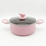 Chef Tested 11-Piece Granite Ceramic Nonstick Cookware Set, Pink, large
