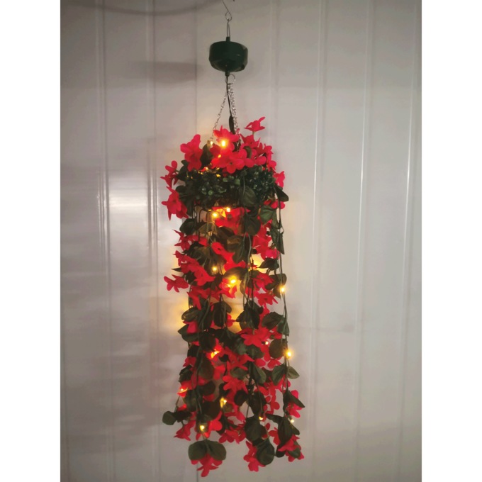 Solar Hanging Flower Light, , large