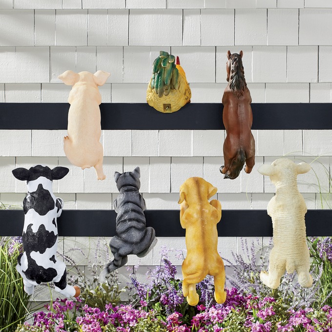 Farm Animal Peekaboo Statues, , large