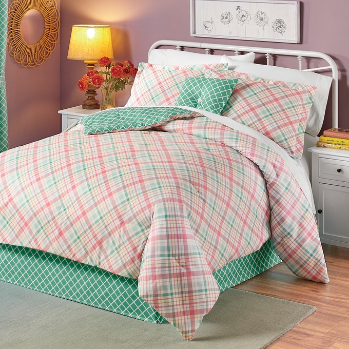 Lily Plaid Accent Pillow, , large