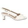 Easy Street Faux-Patent Delite Slingback with 2" Heel, White Patent, large