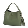 Braid Handle Satchel, Olive, large