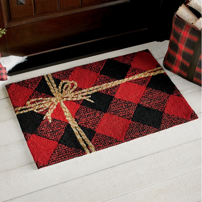 Gift Box Hand-Hooked Indoor/Outdoor Mat - 20" X 30", , large