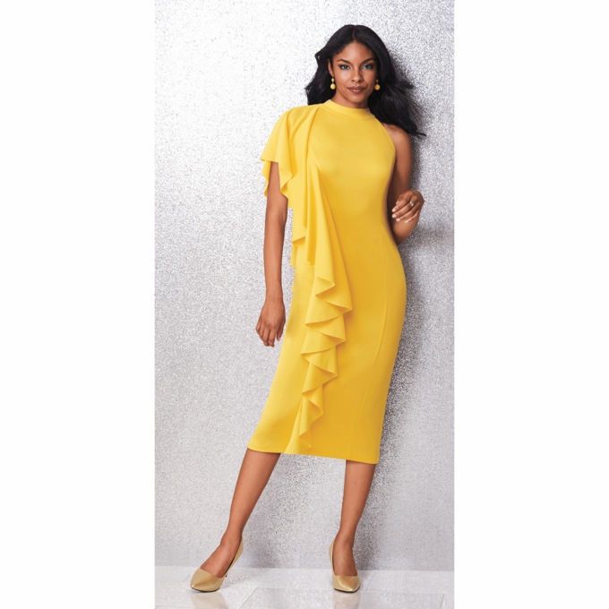 Sloane One Shoulder Sheath Dress, , large