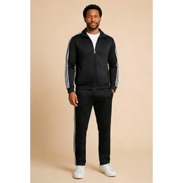 Casual 2 Piece Men's Active Set with Side Stripe Accents, , large
