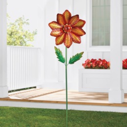 Solar Fireburst Floral Spinner, , large