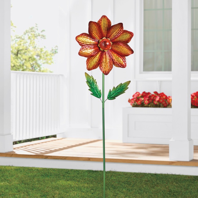 Solar Fireburst Floral Spinner, , large