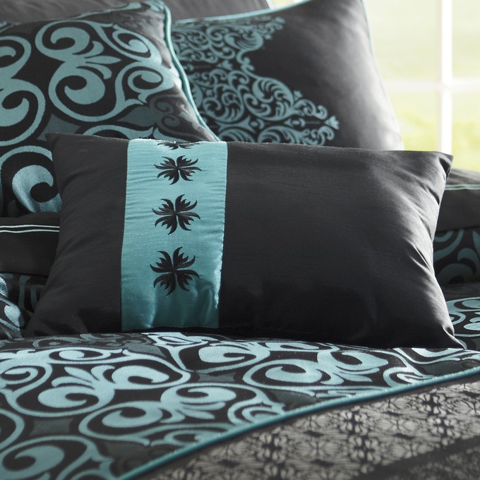 Kismet Woven Jacquard Embroidered Pillow, , large