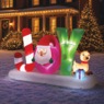 Joyful Santa Lit Inflatable, Multi, large