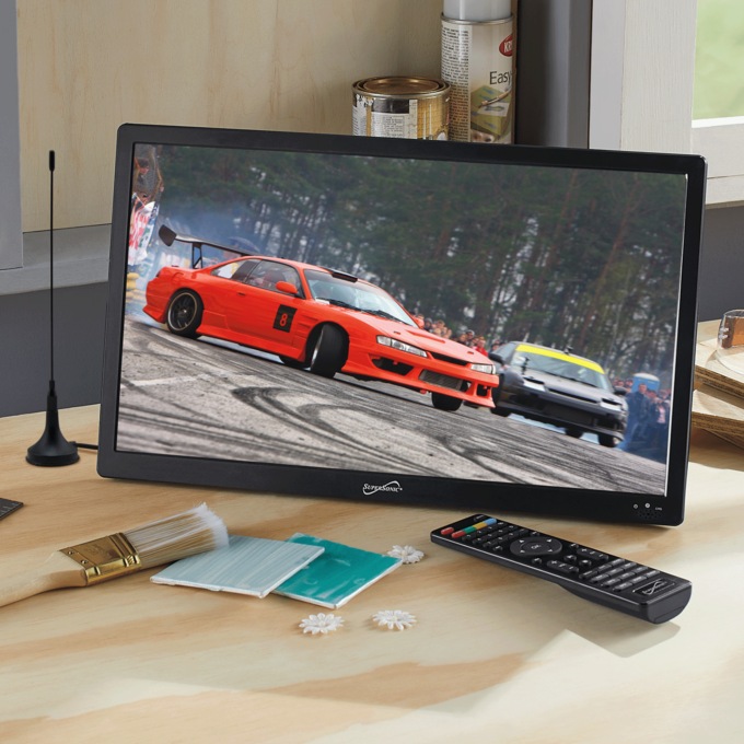 Supersonic 16-Inch Portable LED TV with HDMI & FM Radio, , large
