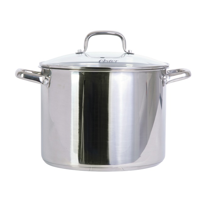 Oster Adenmore 12-Quart Stainless Stock Pot with Lid, , large