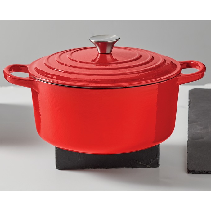 Enameled Cast Iron Cookware 5-Qt. Casserole with Lid, , large