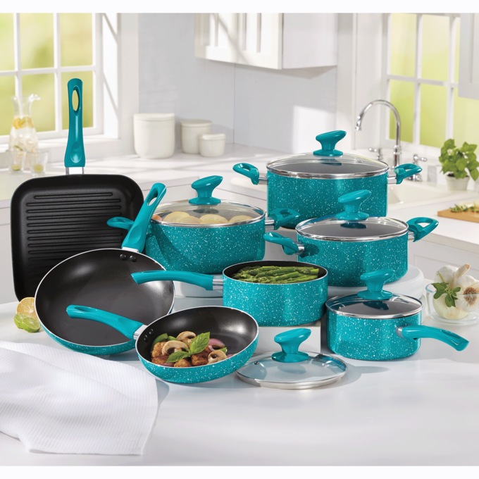 GraniteStone Blue Stainless Steel Nonstick Pots and Pans Set -10 Piece