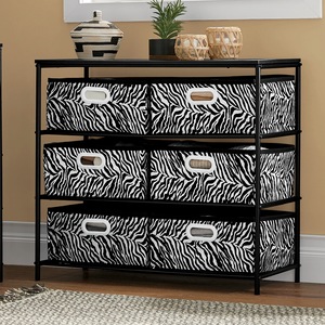6-Drawer Zebra Storage Tower, , large