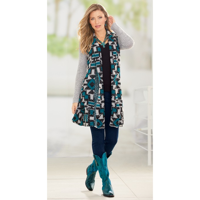 Aztec Cozy Cardigan, , large