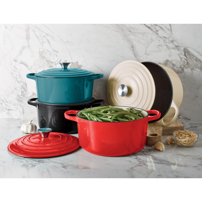 Enameled Cast Iron Cookware 5-Qt. Casserole with Lid, , large