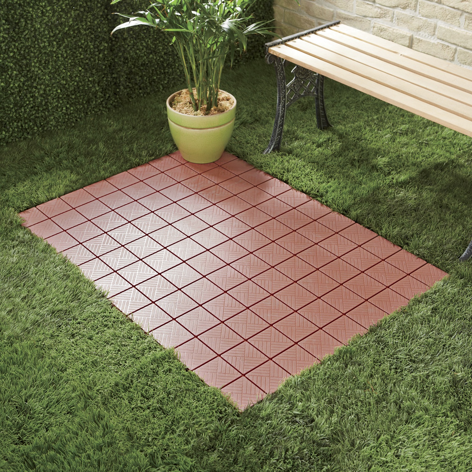 Set of 12 Interlocking Patio Tiles | Montgomery Ward