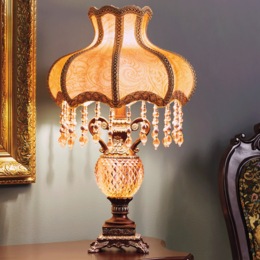 Cut Glass Victorian-Style Table Lamp, , large