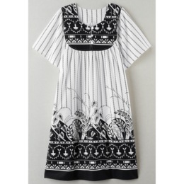 Metro Border Print Patio Dress, , large