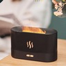 Aromatherapy Flame-Effect Diffuser with Color-Changing LEDS and Essential Oils, Black, large