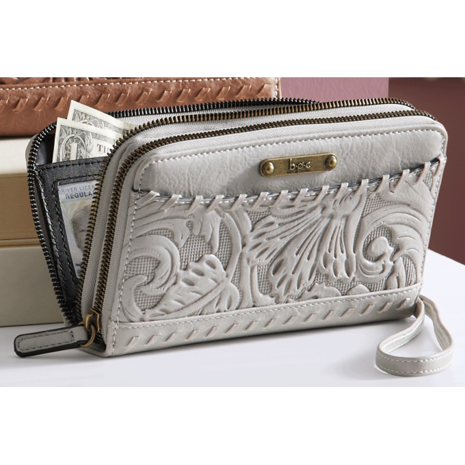 B.O.C. Shadow Lawn Double Zip-Around Wallet, , large