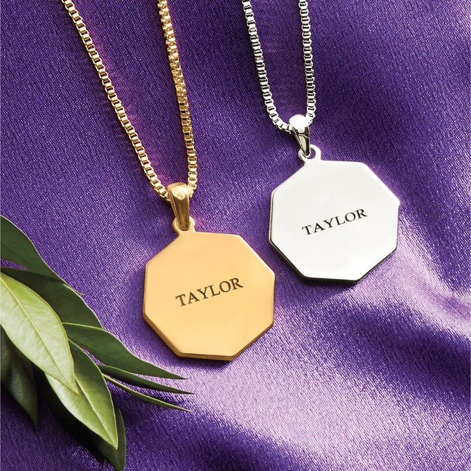 Personalized Praying Hands Pendant, , large